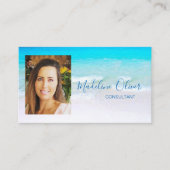 Foto Ocean Beach Travel Blue Visitenkarte (Vorderseite)