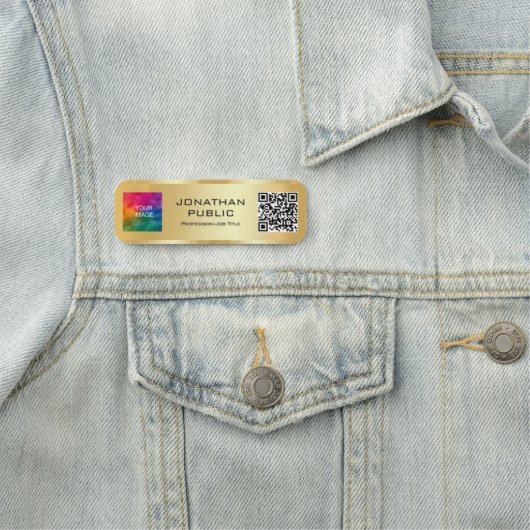 Foto oder Firmenlogo für benutzerdefinierten QR-Co Namensschild (Beispiel)