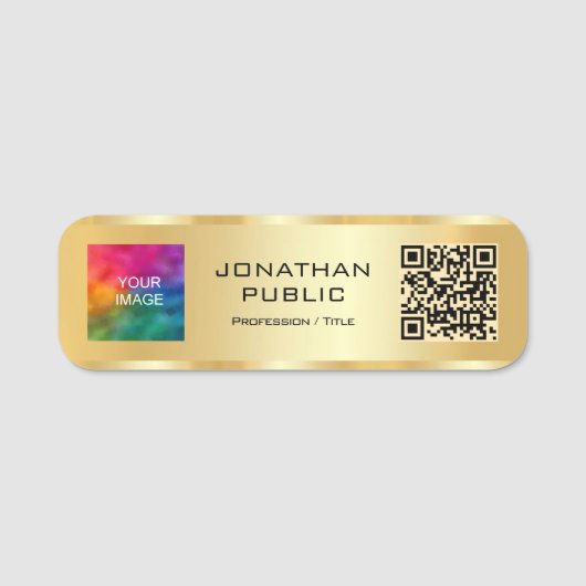 Foto oder Firmenlogo hier benutzerdefinierten QR-C Namensschild (Vorderseite)