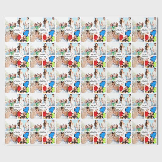 Foto oder Hochzeit für Ihren Familienurlaub Geschenkpapier (Flach)