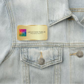 Foto oder Logo des Mitarbeiters hier, magnetisches Namensschild (Beispiel)