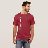 Foto- oder Logo-Maroon-Rote Vorlagenbildschirme T-Shirt (Vorne ganz)
