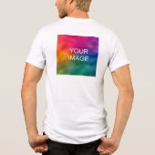 Foto- oder Logo-Mönche, weiß, beidseitig bedruckt Tri-Blend Shirt (Rückseite)