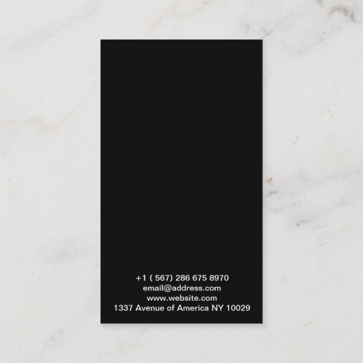 Foto oder Logo redigieren Farben Visitenkarte (Rückseite)