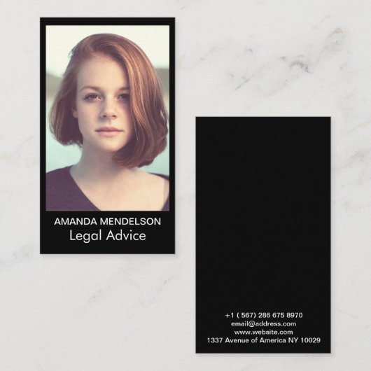 Foto oder Logo redigieren Farben Visitenkarte (Vorne/Hinten)