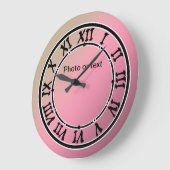 Foto oder Text Große Wanduhr (Winkel)