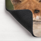 Foto of a Cute Little Orange Fox Mousepad (Ecke)
