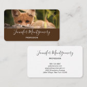 Foto of a Cute Little Orange Fox Visitenkarte (Vorne/Hinten)