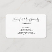 Foto of a Cute Little Orange Fox Visitenkarte (Rückseite)