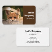 Foto of a Cute Little Orange Fox Visitenkarte (Vorne/Hinten)