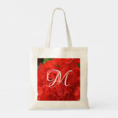 Foto of Beautiful Red Geranium Floral Initial Tragetasche (Rückseite)
