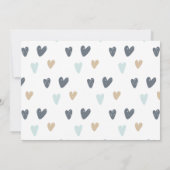 Foto Oh Baby Dusche Blue Boho Regenbogen Einladung (Rückseite)