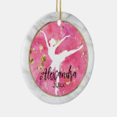 Foto on Back Ballerina Ballet Keramik Ornament (Rechts)