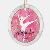 Foto on Back Ballerina Ballet Keramik Ornament (Links)
