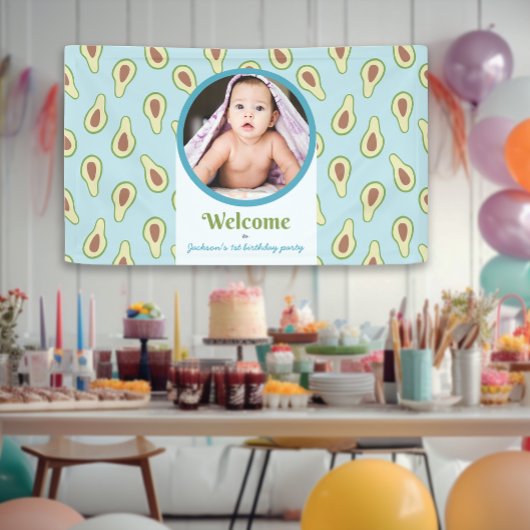 Foto Onederful Avocado 1. Geburtstag Party Banner
