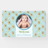 Foto Onederful Avocado 1. Geburtstag Party Banner (Horizontal)