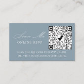 Foto Online UAWG QR Code Dusty Blue Wedding Begleitkarte (Vorderseite)