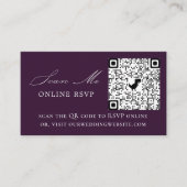 Foto Online UAWG QR Code Lila Hochzeit Begleitkarte (Vorderseite)