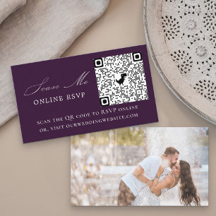 Foto Online UAWG QR Code Lila Hochzeit Begleitkarte