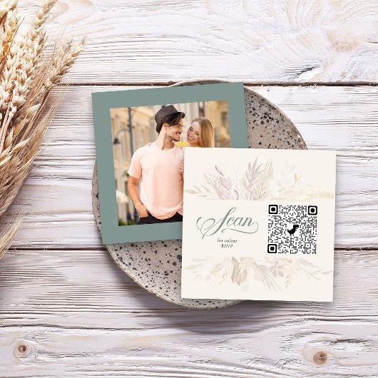 Foto Online UAWG QR Code Sage Green botanisch Begleitkarte