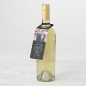 Foto Onyx Edelsteinherz zum 7. Geburtstag Flaschenanhänger (Angewinkelt)