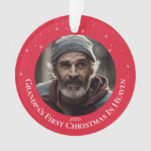 Foto Opa Erste Weihnacht im Himmel Gewohnheitsmäßi Ornament (Vorderseite)