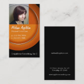 Foto - orange Kreis-berufliche Geschäfts-Karten Visitenkarte (Vorne/Hinten)