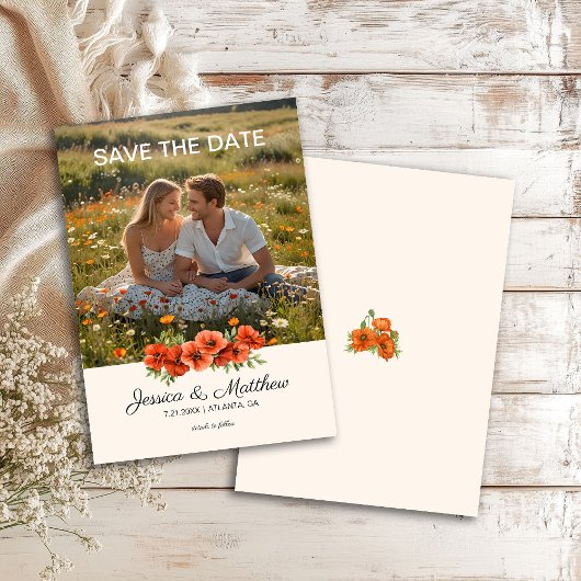 Foto Orange Mohn Hochzeitsskript