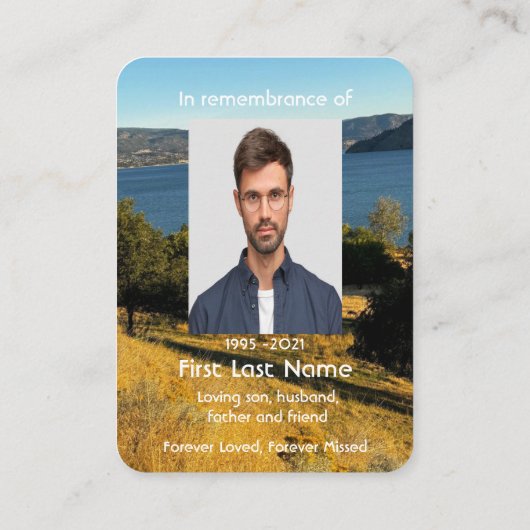 Foto Orchard Herbstliche Blätter beibehalten Visitenkarte (Rückseite)