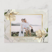 Foto Oriental White Magnolia Danke Postcard Postkarte (Vorderseite)