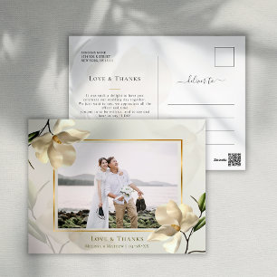 Foto Oriental White Magnolia Danke Postcard Postkarte