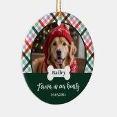 Foto-Ornament der Hunde Keramik Ornament (Rechts)