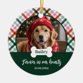 Foto-Ornament der Hunde Keramik Ornament (Vorne)