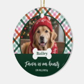 Foto-Ornament der Hunde Keramik Ornament (Links)