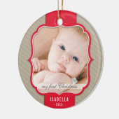 FOTO ORNAMENT: Laptop Design 3 Keramik Ornament (Links)