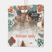 Foto Ornament Personalisiert Snowflake Niedlich (Links)