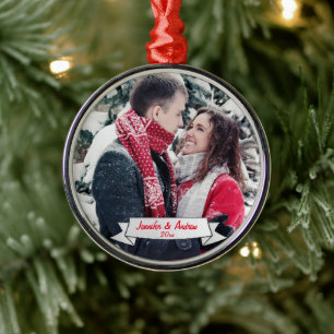 Foto-Ornament - Weihnachtsbaumanhänger - Premium r Ornament Aus Metall