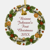 Foto Ornament Weihnachtskranz Baby's First (Vorne)