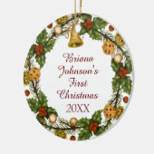 Foto Ornament Weihnachtskranz Baby's First (Links)