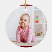 Foto Ornament Weihnachtskranz Baby's First (Hinten)
