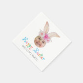 Foto Osterfarben Bunny Serviette (Ecke)