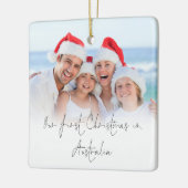 Foto Overlay 1. Weihnachts Australien Namensjahr Keramikornament (Links)