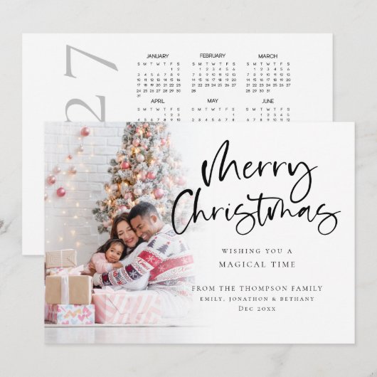 Foto-Overlay 2027 Kalender Frohe Weihnachten (Vorne/Hinten)