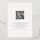 Foto Overlay Add Gast Name QR Code Wedding Real Folieneinladung (Rückseite)