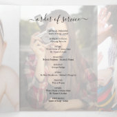 Foto-Overlay-Beerdigungsprogramm Dreifach Gefaltete Einladung (Innenseite Mitte)