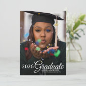 Foto Overlay Black Gold Marble Abschluss Ankündigung (Stehend Vorderseite)