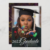 Foto Overlay Black Gold Marble Abschluss Ankündigung (Vorne/Hinten)