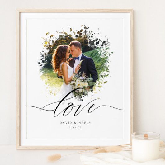 Foto Overlay Border Liebe Couple Poster