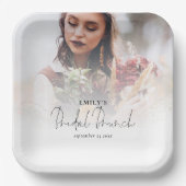 Foto Overlay Brautparty Brunch Paper Teller (Vorderseite)