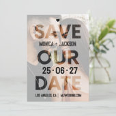 Foto Overlay Cutout Typografy Urban Wedding Save The Date (Stehend Vorderseite)